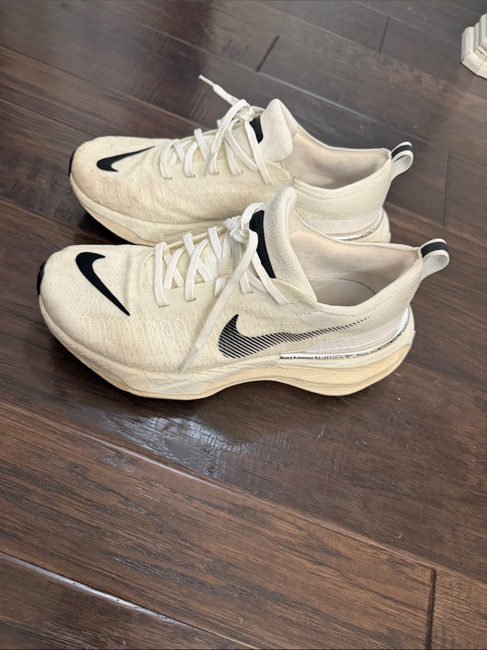 Nike Women's ZoomX White Cream and Black Running Sneakers